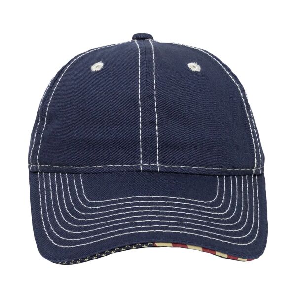 Unstructured Twill W/Flag Sandwich Visor Thumbnail